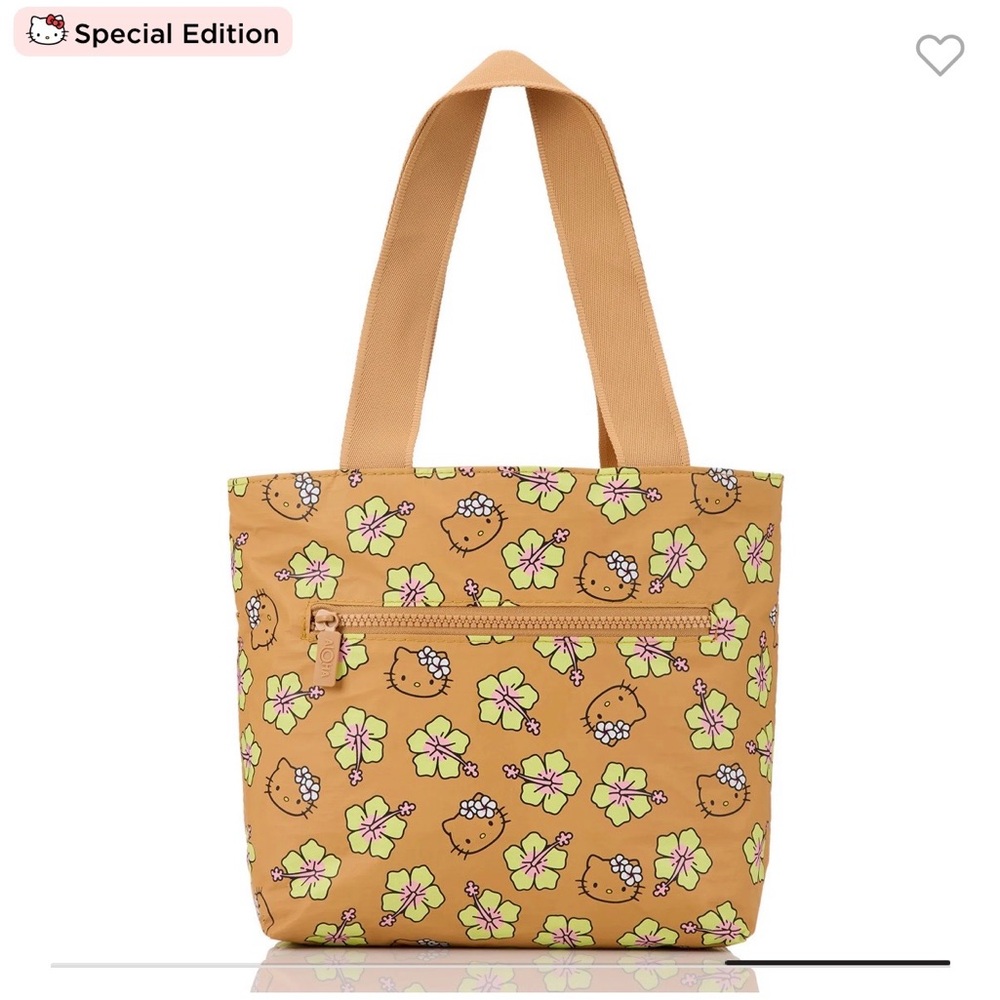 ALOHA COLLECTION SPECIAL EDITION HAWAII ONLY Hello Kitty Floral Tote Bag - Tan